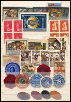 Régi, vegyes alkalmi és kiállítási levélzáró tétel két oldalas berakólapon / Collection of old exhib...