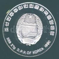 Észak-Korea 1990. 500W Ag "Barcelonai olimpia-asztalitenisz" T:PP Tanúsítvánnyal!