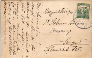 1922 Szeged, Felső-tanya, posta, távirda és vasútállomás, Fluck villa. Grünwald Herman kiadása (r)