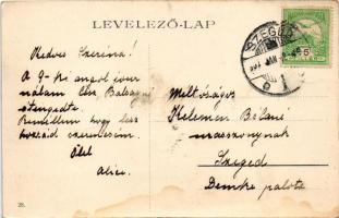 Szeged, Erzsébet rakpart, Tiszai fürdő. Grünwald Herman kiadása (ázott sarok / wet corner)