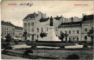 1911 Szeged, Dugonics tér, Hotel Dugonics szálloda, kávéház, étterem és sörcsarnok, Markovics Lajos ...