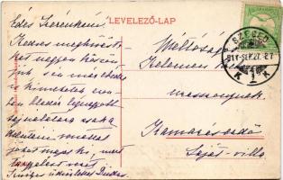 1911 Szeged, Dugonics tér, Hotel Dugonics szálloda, kávéház, étterem és sörcsarnok, Markovics Lajos ...