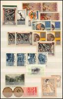 Régi, vegyes alkalmi és kiállítási levélzáró tétel kétoldalas berakólapon / Collection of old exhibition expo and other poster stamps on two pages