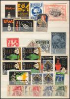 Régi, vegyes alkalmi és kiállítási levélzáró tétel kétoldalas berakólapon / Collection of old exhibi...