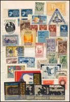 Régi, vegyes alkalmi és kiállítási levélzáró tétel kétoldalas berakólapon / Collection of old exhibi...