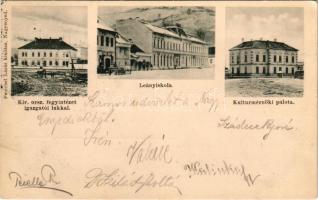 1904 Nagyenyed, Aiud; Kir. országos fegyintézet igazgatói lakkal, leányiskola, kultúrmérnöki palota. Fenichel Lázár kiadása / prison with the director's house, girls' school, cultural engineering office (EK)