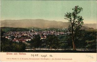 1905 Nagydisznód, Heltau, Cisnadie; látkép / general view. Verl. d. Buchh. G. A. Seraphin. Chromophot v. Jos. Drotleff (EK)