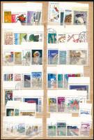 Ívszéli, ívsarki bélyegekből összeállítás 4 db berakólapon és 2 stecklapon, benne régiek, teljes sorok