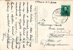 1934 Gödöllő, Szent Imre herceg szobor. Krummer G. felvétele, Storcz B. Mátyás kiadása (EB)