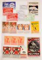 Régi és ujabb, vegyes alkalmi és kiállítási levélzáró gyűjtemény 8 berakólapon sok régivel / Collection of exhibition expo and other poster stamps on 8 pages