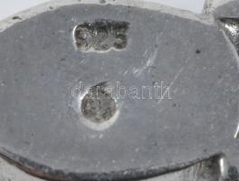 Ezüst (Ag) fülbevaló pár, türkiz berakással, jelzett, bruttó 9,34g