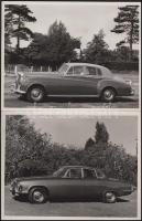 Retró autók, Bentley S2, Rolls-Royce Silver Cloud, Bentley S3, stb, feliratozott sajtófotók, 17×21 cm
