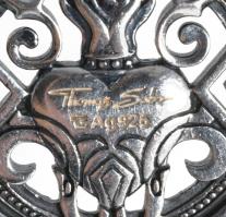 Thomas Sabo Heart with Flames függő, 925 ezrelékes ezüst, jelzett, d: 2 cm, nettó 6g