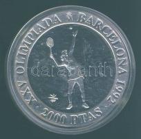 Spanyolország 1991. 2000P Ag "Olimpia-tenisz" T:PP