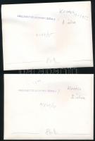 Kőszeg uszály a Dunán a királyi palota közelében + Ganz daruk a kikötőben, 2 db sajtófotó, 13×18 cm