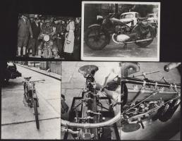 Vegyes, motorkerékpárokról készült fotó tétel, 14 db, 9×12 cm