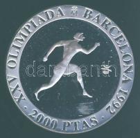 Spanyolország 1990. 2000P Ag "Olimpia - Futás" T:PP