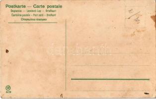 Pünkösdi üdvözlet, madarak / Pentecost greeting art postcard, birds. litho (fl)