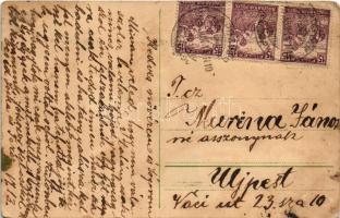 Boldog pünkösdi ünnepeket! / Pentecost greeting art postcard (r)