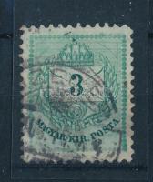 1881 3kr felső látványos ernyős vésésjavítás