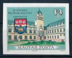 1990 Ifjúságért XIV. - Bélyegkiállítás - Sárospatak vágott bélyeg