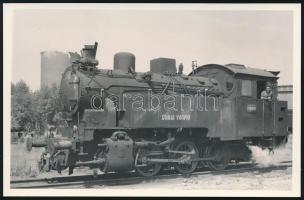 A Dunai Vasmű mozdonya, reprodukciós fotó, 9×14 cm