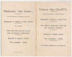 Roma, Rome; Trattoria San Calisto / restaurant, castle, gallery, garden, view. 2-tiled folding panor...