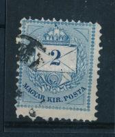 1881 Színesszámú 2kr 21a 13:11 1/2 fogazás, vésésjavítás a levélboríték és a koszorú jobb oldali szögletében (46.000)