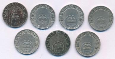 1926-1940. 10f Cu-Ni (7xklf) T:XF-VF patina Adamo P3