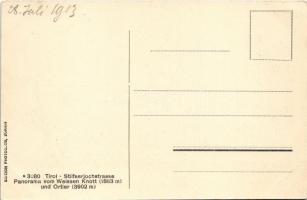 1913 Passo dello Stelvio, Stilfser Joch (Südtirol); Panorama vom Weissen Knott und Ortler / mountain...