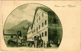 1910 Pfunds (Tirol), Hotel und Pension zur Post. Verlag v. Eduard Senn, Postmeister / hotel, inn (EB...