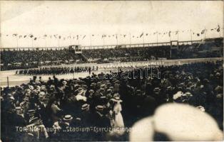 Torino, Turin; Inaug. Stadium, Esercizii ginnastici / stadium inauguration, gymnastic exercises, par...
