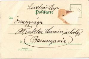 1900 Italien / Italy. Art Nouveau, floral, litho with coat of arms (fa)