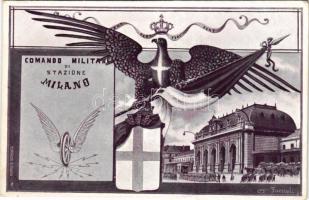 Milano, Milan; Comando Militare di Stazione Milano / military command of the railway station. Art No...