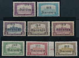 Baranya I. 1919 Parlament sor, Bodor vizsgálójellel (**10.600) (80f, 2K falcos / hinged, 5K foghiba / perf. fault)