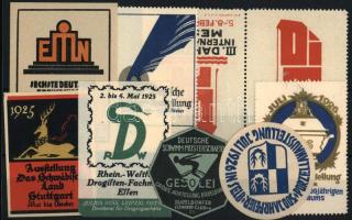 Régi, német kiállítási levélzáró tétel berakólapon / German poster stamps