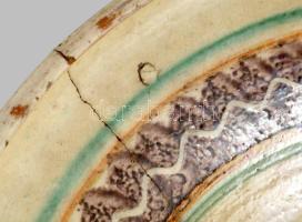 Lakodalmas tál. Somogy, 19. sz. második fele, javított, d: 39 cm /// KIZÁRÓLAG SZEMÉLYES ÁTVÉTEL, NE...