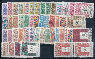 Magyar Népművészet 48 db bélyeg papír és fogazat változatok, stb