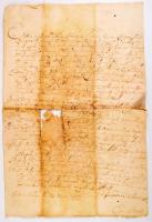 1776 Tállya, Festetich Viktória autográf levele tokaji szőlőjének és birtokának árendába adásáról. Sérült.