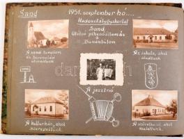 ca 1953 Magyar katona képes naplója a katonai szolgálatról. kb 60 db nagy részt katonai vonatkozású fotókkal, feliratozva, rajzokkal, albumban. Néhány fotó kijár.