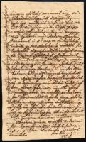 1831 Kolera levél Miskolcról, négy oldalas kézzel írott levél, kolera mentesítés miatt átszurkálva, ...