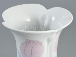 Arzberg vintage modern virágmintás váza, jelzett, hibátlan, m: 19,5 cm
