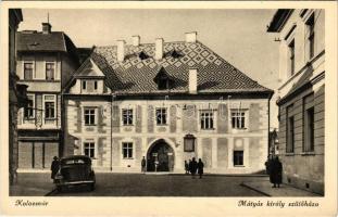 1940 Kolozsvár, Cluj; Mátyás király szülőháza, automobil / birthplace of Matthias Corvinus, automobile