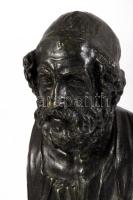 Homérosz mellszobra. Patinázott bronz, cca 20. sz. eleje, m: 18 cm