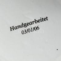 Német aranyozott fedeles váza, számozott, hibátlan, m: 30 cm