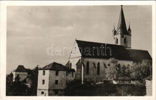 1941 Marosvásárhely, Targu Mures; Várbeli református nagytemplom. Strausz S. felvétele / Calvinist church