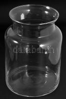 Hom E-Motion design üveg térelem / szárazvirág váza, jelzett, hibátlan, m: 26 cm