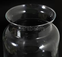 Hom E-Motion design üveg térelem / szárazvirág váza, jelzett, hibátlan, m: 26 cm