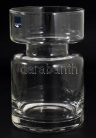 Lenardo design kristályüveg térelem / váza, jelzett, hibátlan, m: 19,5 cm