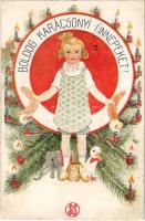 1917 Boldog Karácsonyi Ünnepeket! Országos Anya és Csecsemővédő Egyesület kiadása / Christmas greeti...